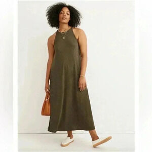 Madewell Olive Green Knit Cami Midi Dress size xs
